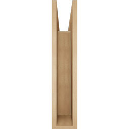 Ekena Millwork - BKTUR055X24X28TRA05RCPR - Timberthane Faux Wood Traditional Style Bracket, Block Ends, 5 1/2"W x 24"D x 28"H, Primed Tan