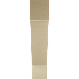 Ekena Millwork - BKTUR055X26X26TRA05RCPR - Timberthane Faux Wood Traditional Style Bracket, Block Ends, 5 1/2"W x 26"D x 26"H, Primed Tan