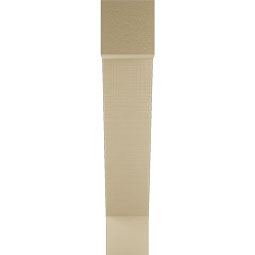 Ekena Millwork - BKTUR055X26X30TRA05RCPR - Timberthane Faux Wood Traditional Style Bracket, Block Ends, 5 1/2"W x 26"D x 30"H, Primed Tan