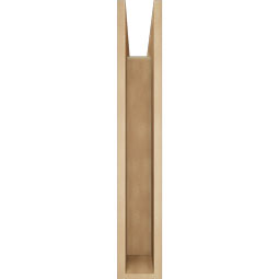 Ekena Millwork - BKTUR055X26X34TRA05RCPR - Timberthane Faux Wood Traditional Style Bracket, Block Ends, 5 1/2"W x 26"D x 34"H, Primed Tan