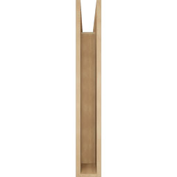 Ekena Millwork - BKTUR055X26X38TRA05RCPR - Timberthane Faux Wood Traditional Style Bracket, Block Ends, 5 1/2"W x 26"D x 38"H, Primed Tan