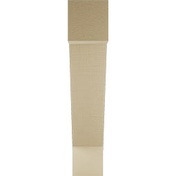 Ekena Millwork - BKTUR055X28X28TRA05RCPR - Timberthane Faux Wood Traditional Style Bracket, Block Ends, 5 1/2"W x 28"D x 28"H, Primed Tan