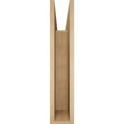 Ekena Millwork - BKTUR055X28X28TRA05RCPR - Timberthane Faux Wood Traditional Style Bracket, Block Ends, 5 1/2"W x 28"D x 28"H, Primed Tan
