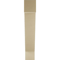 Ekena Millwork - BKTUR055X28X32TRA05RCPR - Timberthane Faux Wood Traditional Style Bracket, Block Ends, 5 1/2"W x 28"D x 32"H, Primed Tan