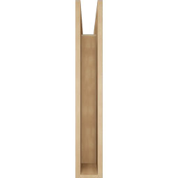 Ekena Millwork - BKTUR055X28X36TRA05RCPR - Timberthane Faux Wood Traditional Style Bracket, Block Ends, 5 1/2"W x 28"D x 36"H, Primed Tan