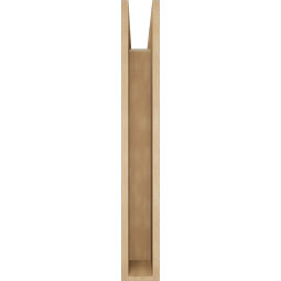 Ekena Millwork - BKTUR055X28X40TRA05RCPR - Timberthane Faux Wood Traditional Style Bracket, Block Ends, 5 1/2"W x 28"D x 40"H, Primed Tan