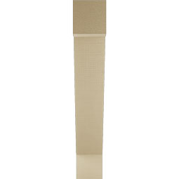 Ekena Millwork - BKTUR055X30X34TRA05RCPR - Timberthane Faux Wood Traditional Style Bracket, Block Ends, 5 1/2"W x 30"D x 34"H, Primed Tan