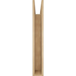 Ekena Millwork - BKTUR055X30X38TRA05RCPR - Timberthane Faux Wood Traditional Style Bracket, Block Ends, 5 1/2"W x 30"D x 38"H, Primed Tan