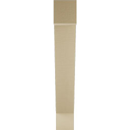 Ekena Millwork - BKTUR055X32X36TRA05RCPR - Timberthane Faux Wood Traditional Style Bracket, Block Ends, 5 1/2"W x 32"D x 36"H, Primed Tan