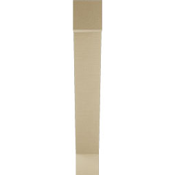 Ekena Millwork - BKTUR055X32X38TRA05RCPR - Timberthane Faux Wood Traditional Style Bracket, Block Ends, 5 1/2"W x 32"D x 38"H, Primed Tan