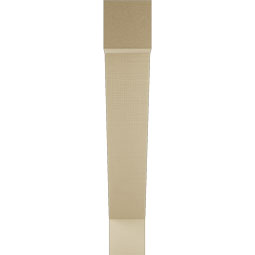 Ekena Millwork - BKTUR055X34X34TRA05RCPR - Timberthane Faux Wood Traditional Style Bracket, Block Ends, 5 1/2"W x 34"D x 34"H, Primed Tan