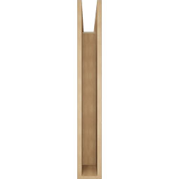 Ekena Millwork - BKTUR055X34X40TRA05RCPR - Timberthane Faux Wood Traditional Style Bracket, Block Ends, 5 1/2"W x 34"D x 40"H, Primed Tan