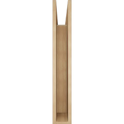 Ekena Millwork - BKTUR055X36X36TRA05RCPR - Timberthane Faux Wood Traditional Style Bracket, Block Ends, 5 1/2"W x 36"D x 36"H, Primed Tan