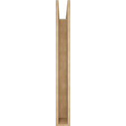 Ekena Millwork - BKTUR055X36X48TRA05RCPR - Timberthane Faux Wood Traditional Style Bracket, Block Ends, 5 1/2"W x 36"D x 48"H, Primed Tan