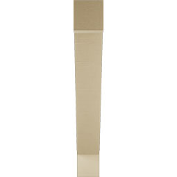 Ekena Millwork - BKTUR055X38X38TRA05RCPR - Timberthane Faux Wood Traditional Style Bracket, Block Ends, 5 1/2"W x 38"D x 38"H, Primed Tan