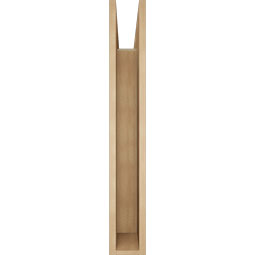 Ekena Millwork - BKTUR055X38X38TRA05RCPR - Timberthane Faux Wood Traditional Style Bracket, Block Ends, 5 1/2"W x 38"D x 38"H, Primed Tan