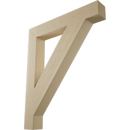 Ekena Millwork - BKTUR055X38X46TRA05RCPR - Timberthane Faux Wood Traditional Style Bracket, Block Ends, 5 1/2"W x 38"D x 46"H, Primed Tan