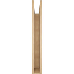 Ekena Millwork - BKTUR055X40X40TRA05RCPR - Timberthane Faux Wood Traditional Style Bracket, Block Ends, 5 1/2"W x 40"D x 40"H, Primed Tan
