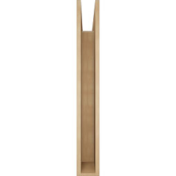 Ekena Millwork - BKTUR055X42X42TRA05RCPR - Timberthane Faux Wood Traditional Style Bracket, Block Ends, 5 1/2"W x 42"D x 42"H, Primed Tan