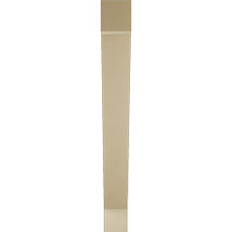 Ekena Millwork - BKTUR055X42X48TRA05RCPR - Timberthane Faux Wood Traditional Style Bracket, Block Ends, 5 1/2"W x 42"D x 48"H, Primed Tan