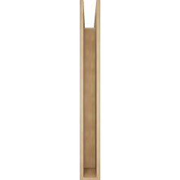 Ekena Millwork - BKTUR055X44X48TRA05RCPR - Timberthane Faux Wood Traditional Style Bracket, Block Ends, 5 1/2"W x 44"D x 48"H, Primed Tan
