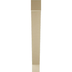 Ekena Millwork - BKTUR055X46X46TRA05RCPR - Timberthane Faux Wood Traditional Style Bracket, Block Ends, 5 1/2"W x 46"D x 46"H, Primed Tan