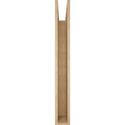 Ekena Millwork - BKTUR055X46X46TRA05RCPR - Timberthane Faux Wood Traditional Style Bracket, Block Ends, 5 1/2"W x 46"D x 46"H, Primed Tan