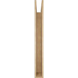 Ekena Millwork - BKTUR055X48X48TRA05RCPR - Timberthane Faux Wood Traditional Style Bracket, Block Ends, 5 1/2"W x 48"D x 48"H, Primed Tan