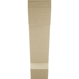 Ekena Millwork - BKTUR035X14X14TRA06RCPR - Timberthane Faux Wood Traditional Style Bracket, Slat Ends, 3 1/2"W x 14"D x 14"H, Primed Tan