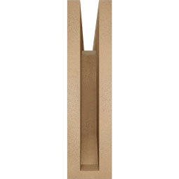 Ekena Millwork - BKTUR035X14X14TRA06RCPR - Timberthane Faux Wood Traditional Style Bracket, Slat Ends, 3 1/2"W x 14"D x 14"H, Primed Tan