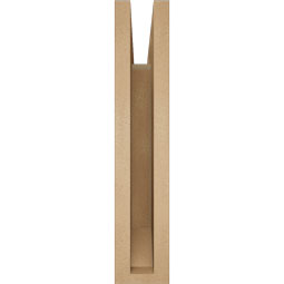 Ekena Millwork - BKTUR035X14X18TRA06RCPR - Timberthane Faux Wood Traditional Style Bracket, Slat Ends, 3 1/2"W x 14"D x 18"H, Primed Tan