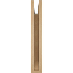 Ekena Millwork - BKTUR035X14X22TRA06RCPR - Timberthane Faux Wood Traditional Style Bracket, Slat Ends, 3 1/2"W x 14"D x 22"H, Primed Tan