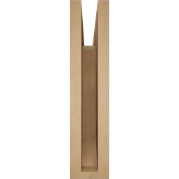 Ekena Millwork - BKTUR035X16X16TRA06RCPR - Timberthane Faux Wood Traditional Style Bracket, Slat Ends, 3 1/2"W x 16"D x 16"H, Primed Tan
