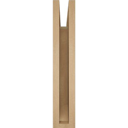 Ekena Millwork - BKTUR035X16X20TRA06RCPR - Timberthane Faux Wood Traditional Style Bracket, Slat Ends, 3 1/2"W x 16"D x 20"H, Primed Tan