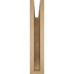 Ekena Millwork - BKTUR035X18X18TRA06RCPR - Timberthane Faux Wood Traditional Style Bracket, Slat Ends, 3 1/2"W x 18"D x 18"H, Primed Tan