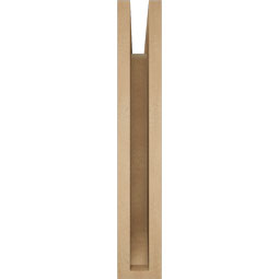 Ekena Millwork - BKTUR035X18X22TRA06RCPR - Timberthane Faux Wood Traditional Style Bracket, Slat Ends, 3 1/2"W x 18"D x 22"H, Primed Tan