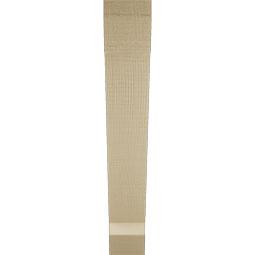 Ekena Millwork - BKTUR035X22X22TRA06RCPR - Timberthane Faux Wood Traditional Style Bracket, Slat Ends, 3 1/2"W x 22"D x 22"H, Primed Tan