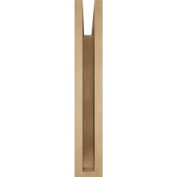 Ekena Millwork - BKTUR035X22X22TRA06RCPR - Timberthane Faux Wood Traditional Style Bracket, Slat Ends, 3 1/2"W x 22"D x 22"H, Primed Tan