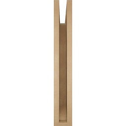 Ekena Millwork - BKTUR035X24X24TRA06RCPR - Timberthane Faux Wood Traditional Style Bracket, Slat Ends, 3 1/2"W x 24"D x 24"H, Primed Tan