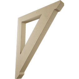 Ekena Millwork - BKTUR035X30X36TRA06RCPR - Timberthane Faux Wood Traditional Style Bracket, Slat Ends, 3 1/2"W x 30"D x 36"H, Primed Tan