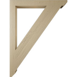 Ekena Millwork - BKTUR035X36X48TRA06RCPR - Timberthane Faux Wood Traditional Style Bracket, Slat Ends, 3 1/2"W x 36"D x 48"H, Primed Tan