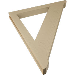 Ekena Millwork - BKTUR035X38X44TRA06RCPR - Timberthane Faux Wood Traditional Style Bracket, Slat Ends, 3 1/2"W x 38"D x 44"H, Primed Tan