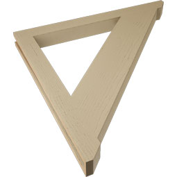 Ekena Millwork - BKTUR035X40X40TRA06RCPR - Timberthane Faux Wood Traditional Style Bracket, Slat Ends, 3 1/2"W x 40"D x 40"H, Primed Tan