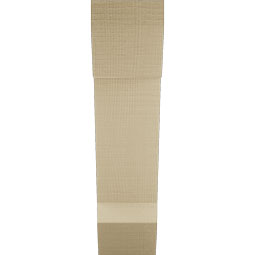 Ekena Millwork - BKTUR055X18X22TRA06RCPR - Timberthane Faux Wood Traditional Style Bracket, Slat Ends, 5 1/2"W x 18"D x 22"H, Primed Tan