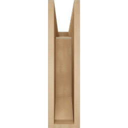 Ekena Millwork - BKTUR055X18X22TRA06RCPR - Timberthane Faux Wood Traditional Style Bracket, Slat Ends, 5 1/2"W x 18"D x 22"H, Primed Tan