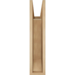Ekena Millwork - BKTUR055X18X26TRA06RCPR - Timberthane Faux Wood Traditional Style Bracket, Slat Ends, 5 1/2"W x 18"D x 26"H, Primed Tan