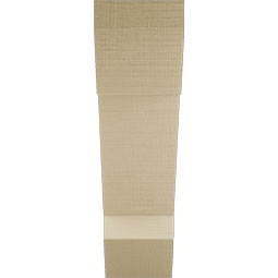 Ekena Millwork - BKTUR055X20X20TRA06RCPR - Timberthane Faux Wood Traditional Style Bracket, Slat Ends, 5 1/2"W x 20"D x 20"H, Primed Tan