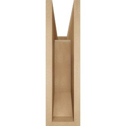 Ekena Millwork - BKTUR055X20X20TRA06RCPR - Timberthane Faux Wood Traditional Style Bracket, Slat Ends, 5 1/2"W x 20"D x 20"H, Primed Tan