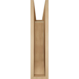 Ekena Millwork - BKTUR055X20X24TRA06RCPR - Timberthane Faux Wood Traditional Style Bracket, Slat Ends, 5 1/2"W x 20"D x 24"H, Primed Tan