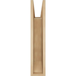 Ekena Millwork - BKTUR055X20X28TRA06RCPR - Timberthane Faux Wood Traditional Style Bracket, Slat Ends, 5 1/2"W x 20"D x 28"H, Primed Tan